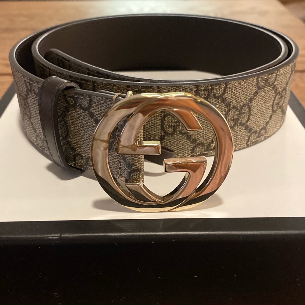 Gucci GG Supreme Leather Belt
